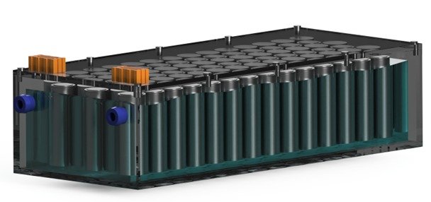 Volador Energy modular cell array with individually replaceable cylindrical cells